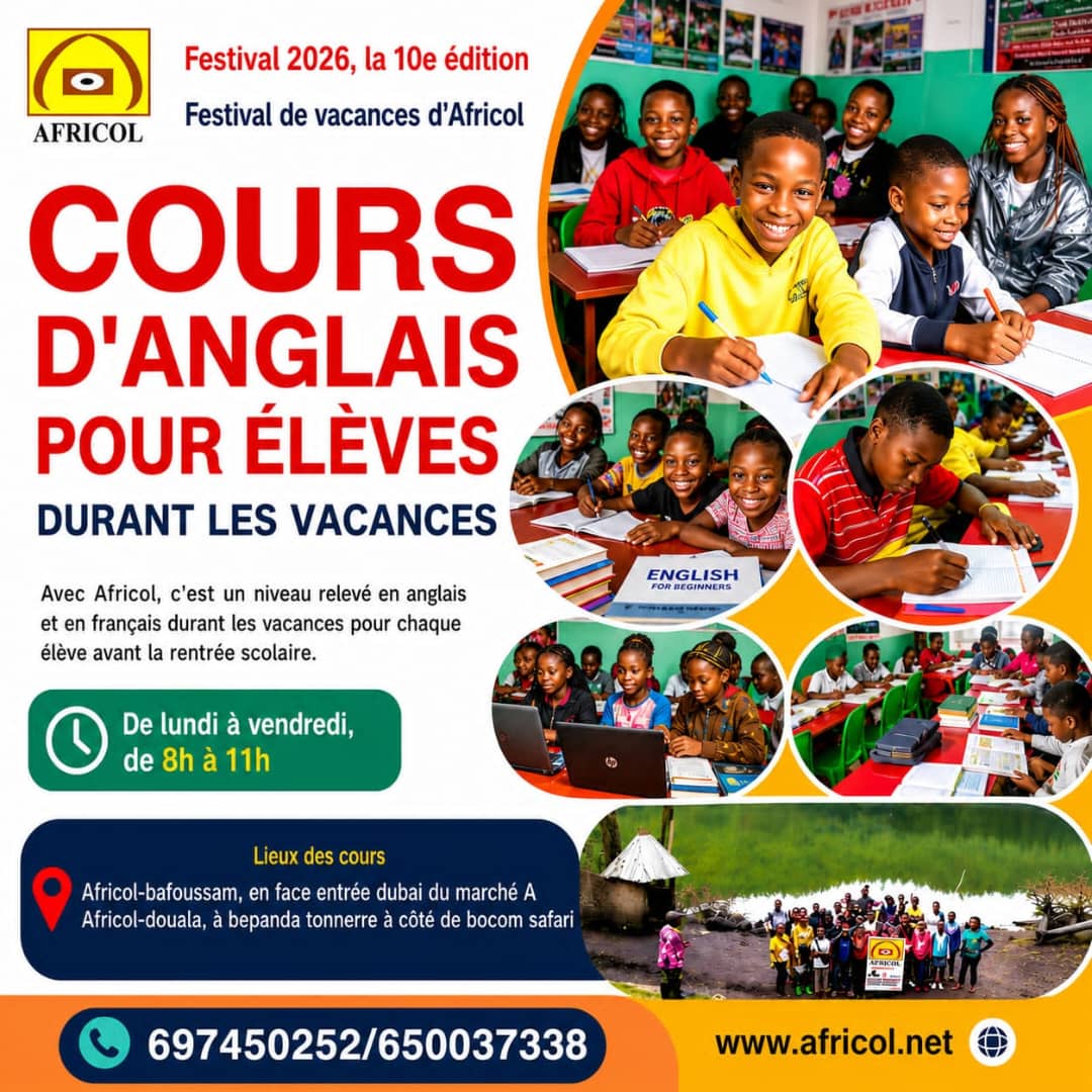 🚀 COURS D’ANGLAIS POUR ÉLÈVES AVEC AFRICOL — JUSQU’AU 30 AOÛT 2026 ! 🇬🇧📚